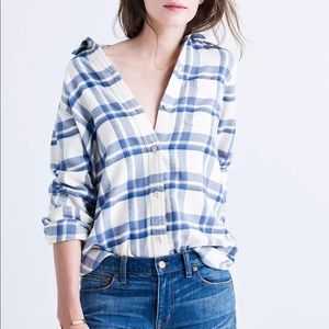 Madewell Flannel Classic Ex-Boyfriend Shirt in Akiva Plaid